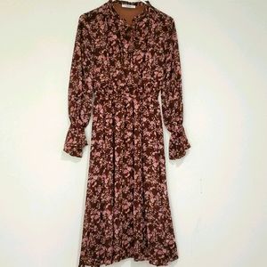 Womens Midi floral dress sz M